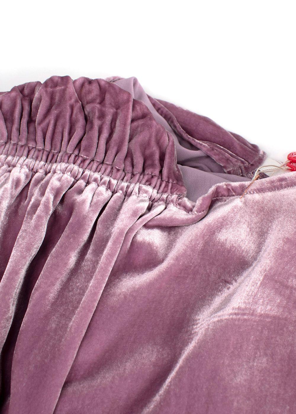 Elegant Embroidery Pink Velvet Wrap Kaftan