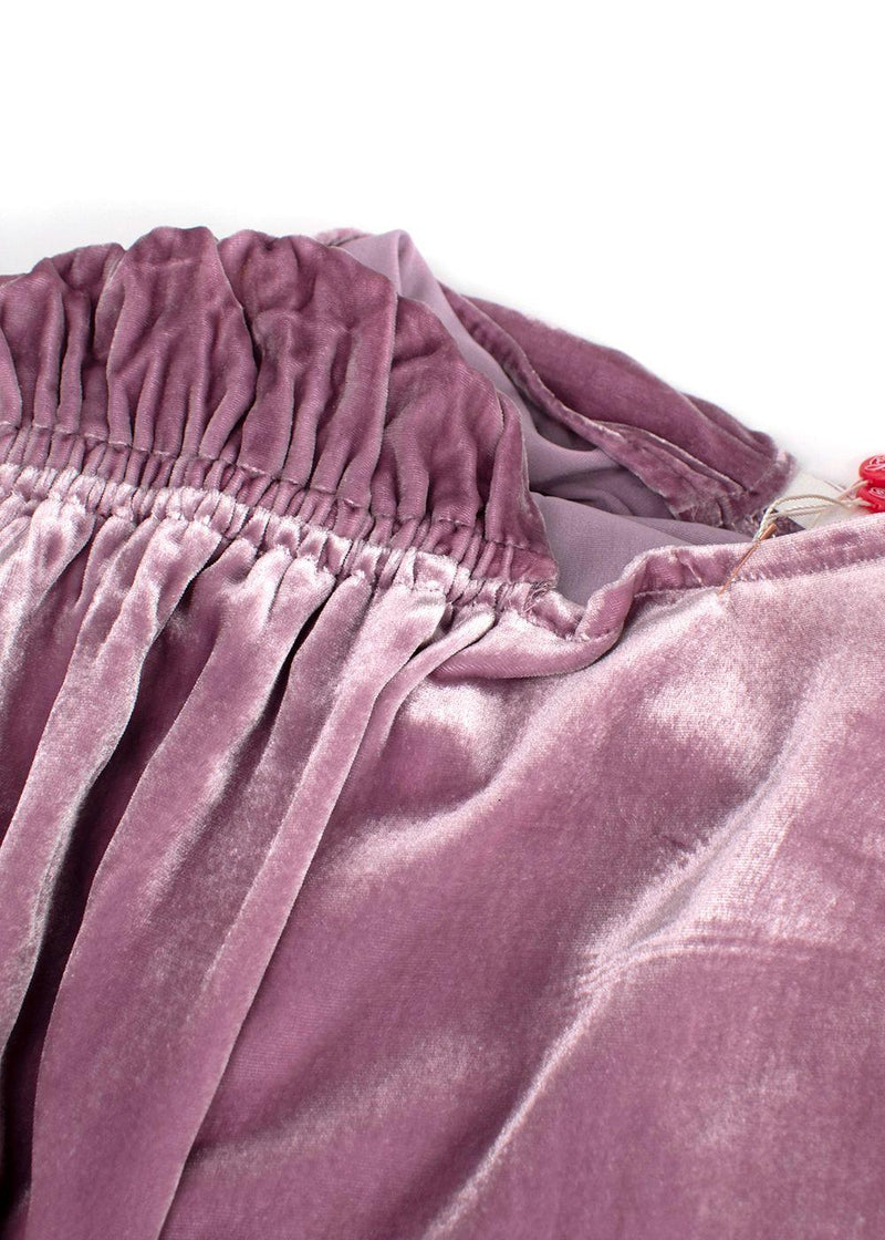 Elegant Embroidery Pink Velvet Wrap Kaftan