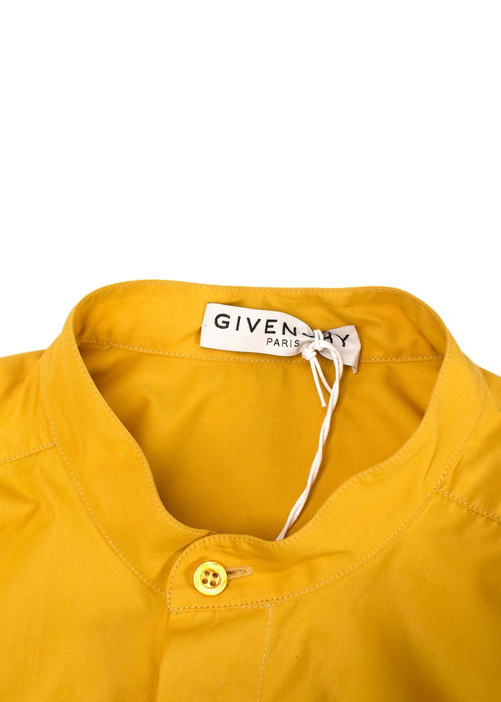 Givenchy Golden Yellow Chain-embellished Cotton-poplin Shirt Dress