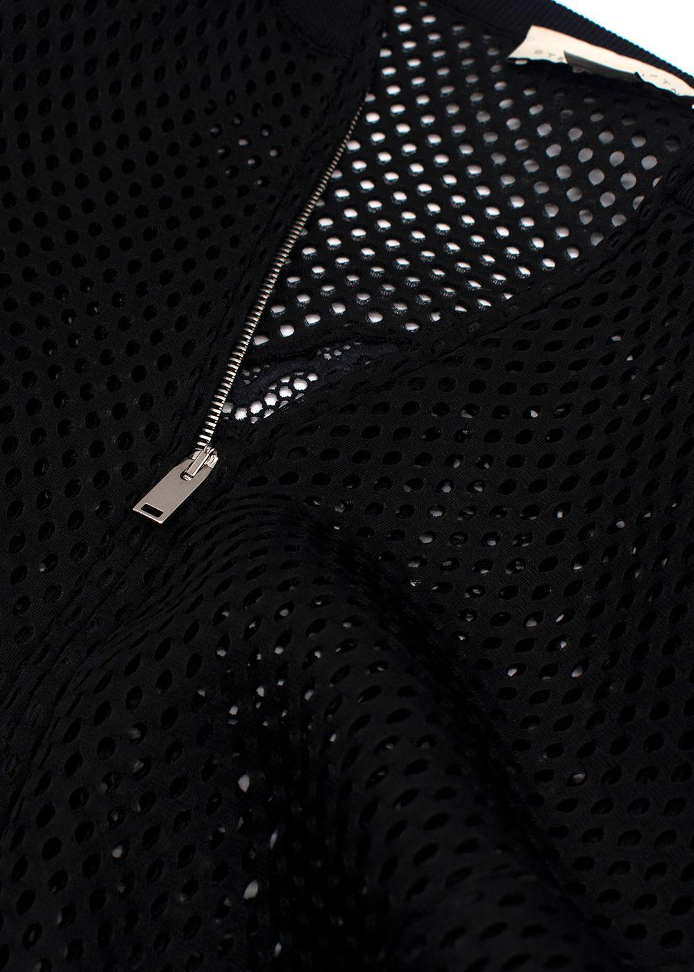Stella McCartney Black Mesh Bomber Jacket