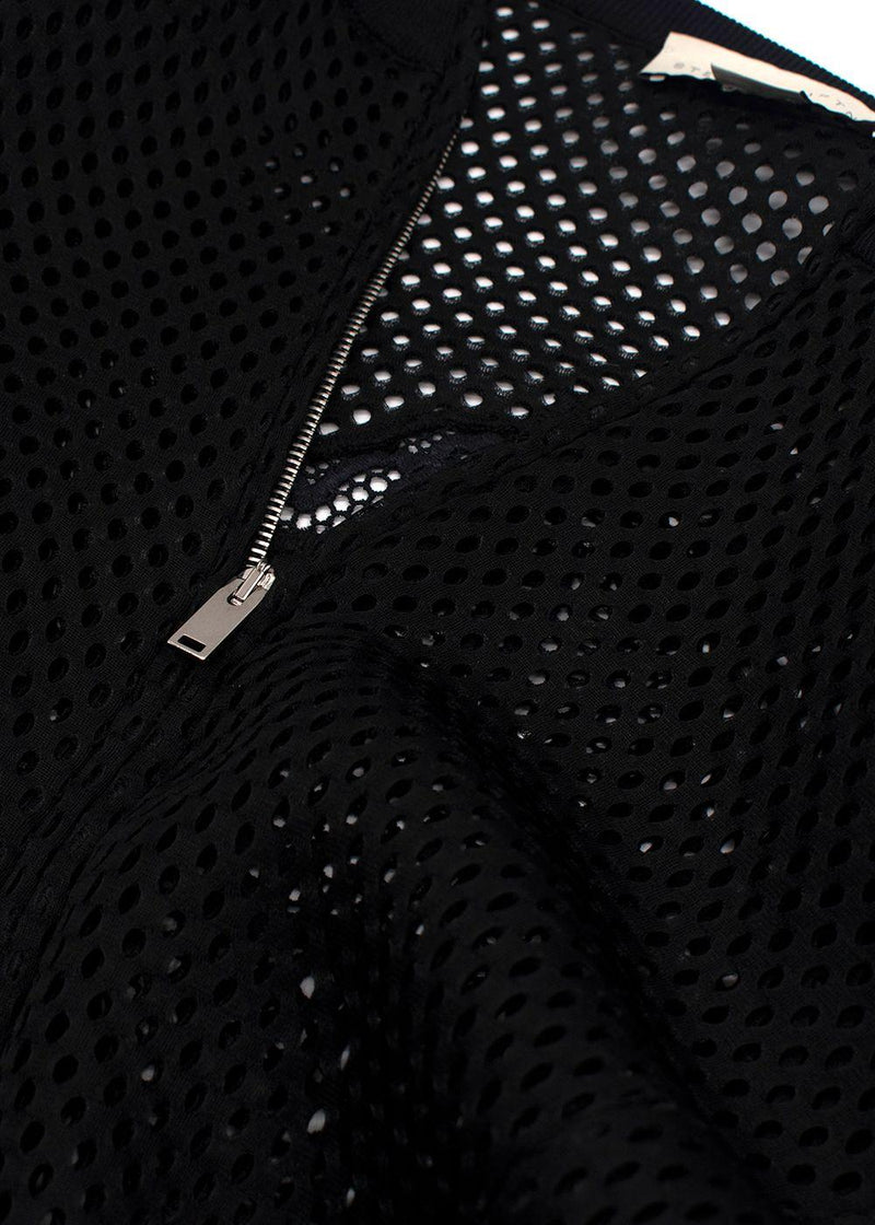 Stella McCartney Black Mesh Bomber Jacket