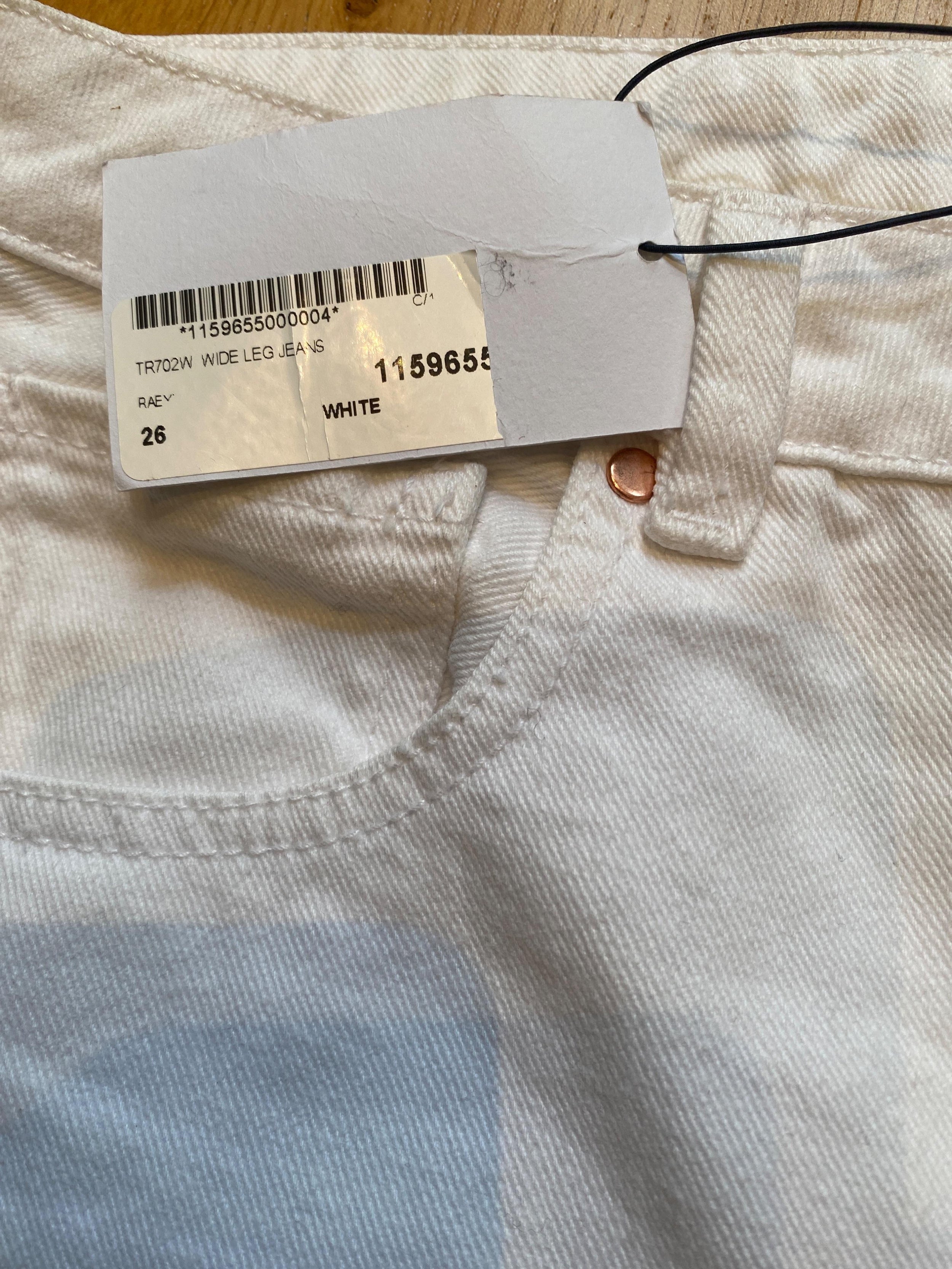 Raey White Plank Straight Leg Jeans