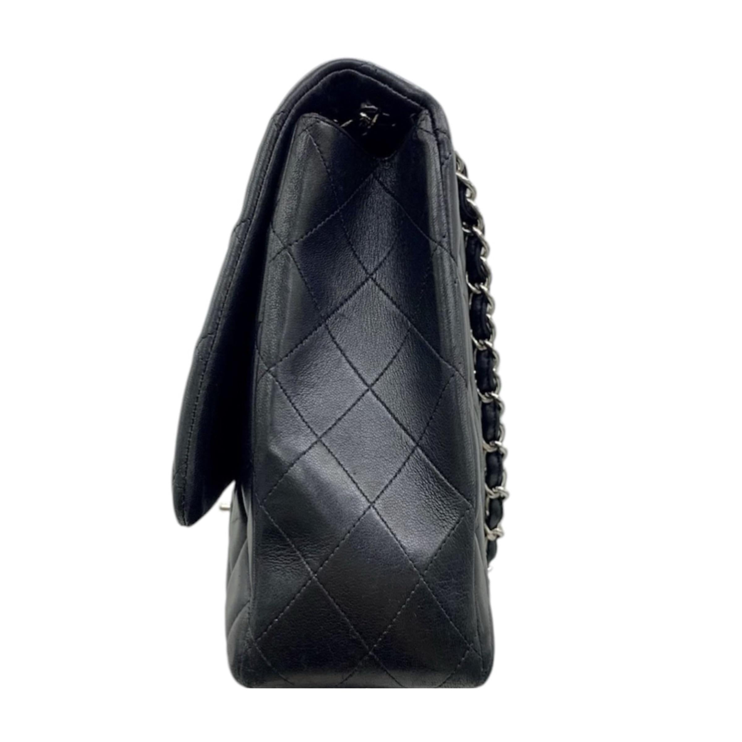 Chanel Black Lambskin Maxi Single Flap Bag