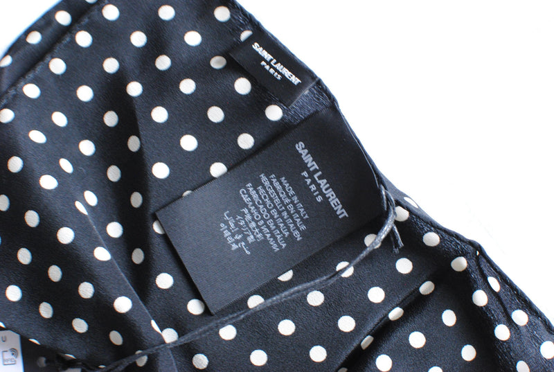 Saint Laurent Polka Dot Silk Square 32x32cms