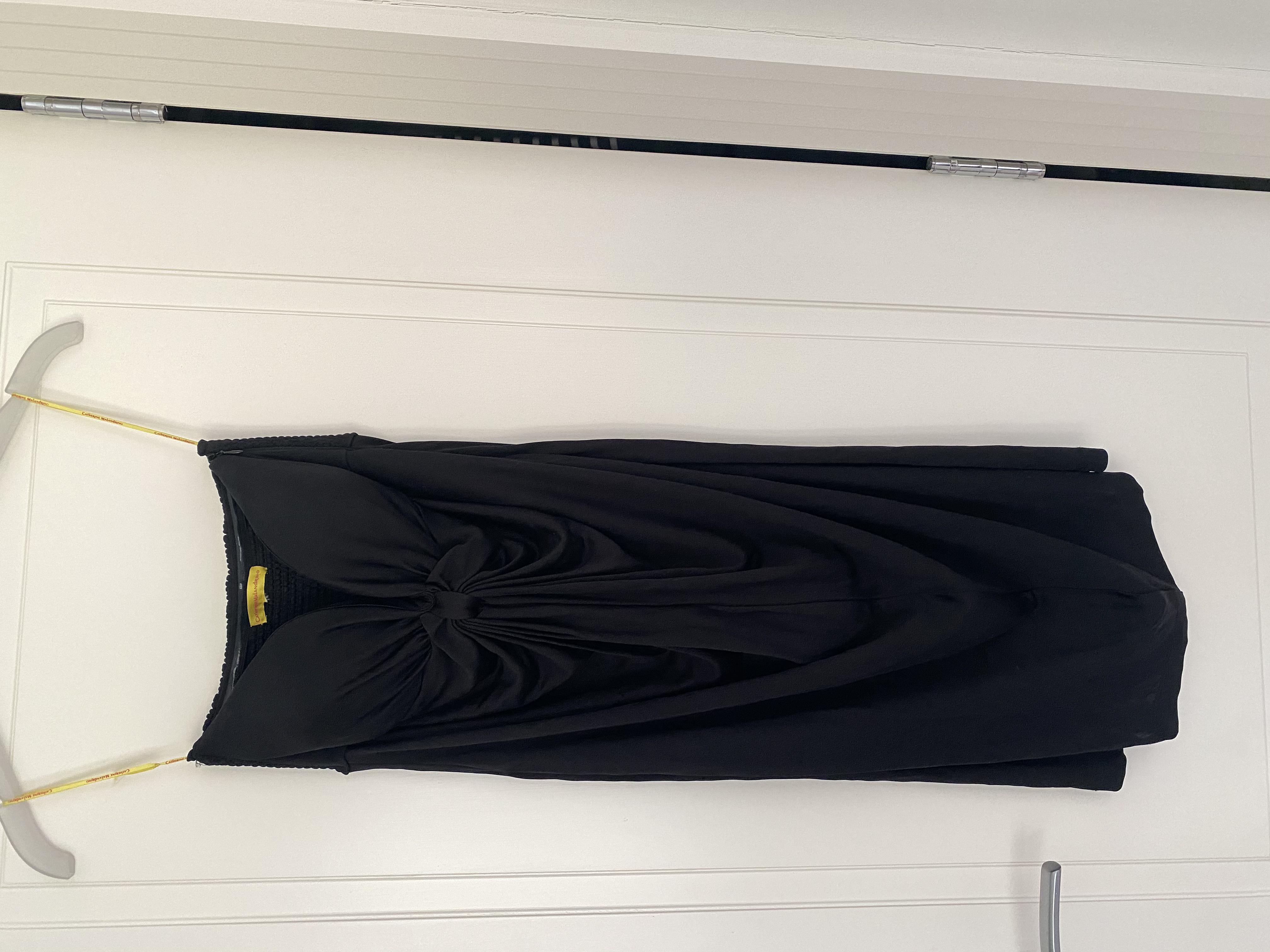 Catherine Malandrino Black Strapless Jersey Dress