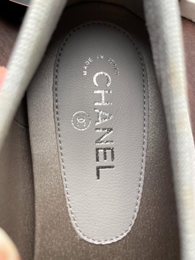 Chanel Sparkly Silver Classic Ballerinas
