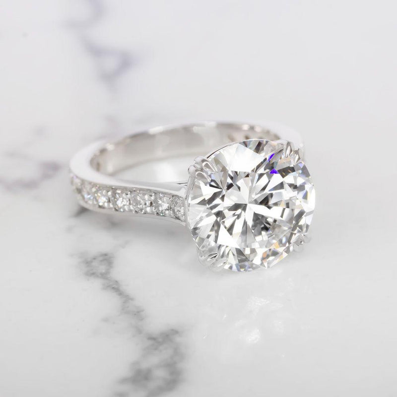Verde 5ct IGI Certified Lab Grown Round Cut Diamond Ring