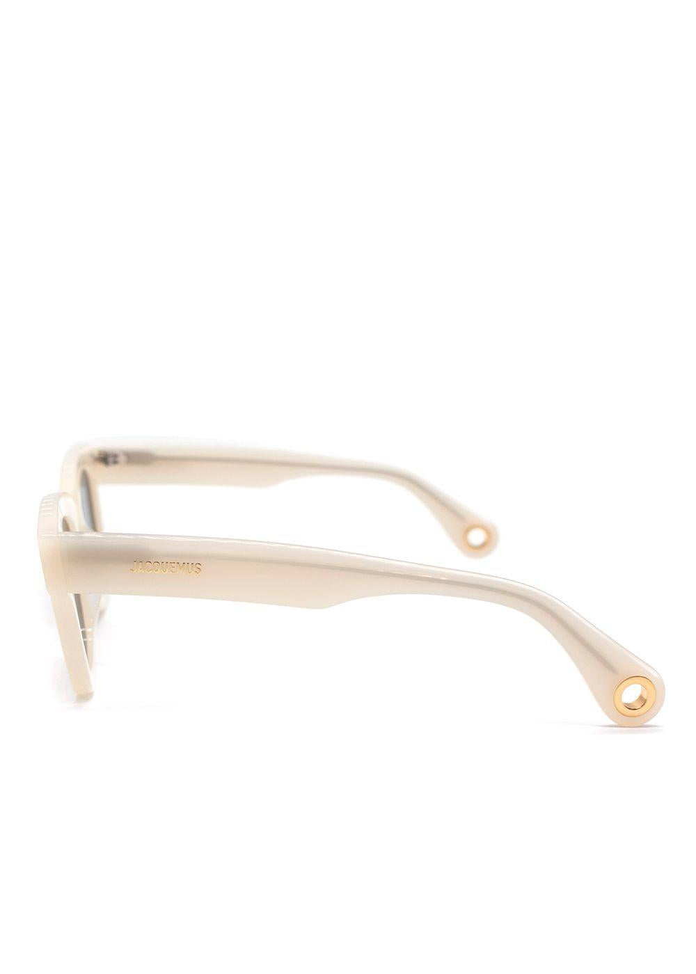 Jacquemus Cream Les Lunettes D-frame Sunglasses