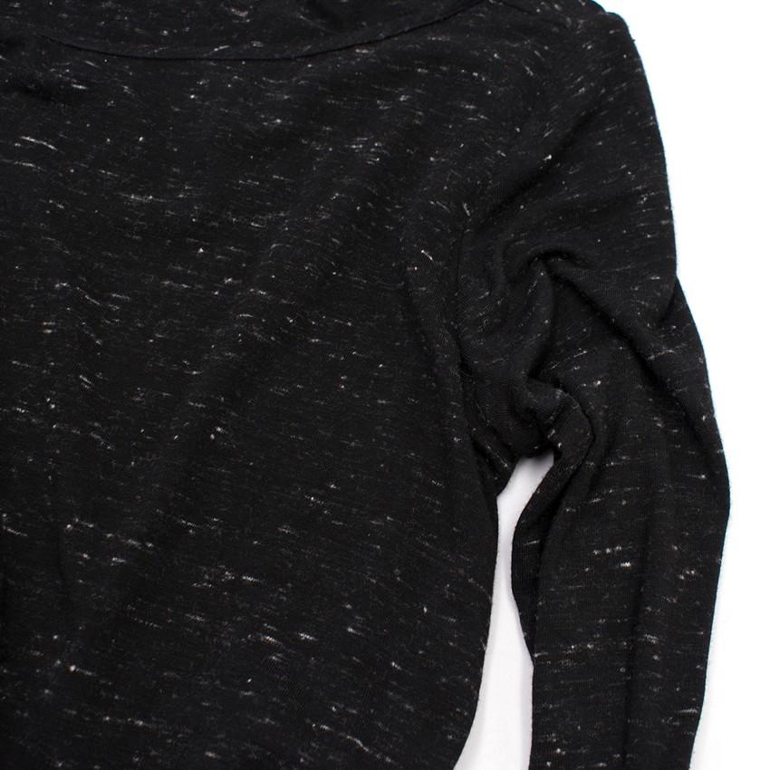 Donna Karan Black Speckled Twist Dress
