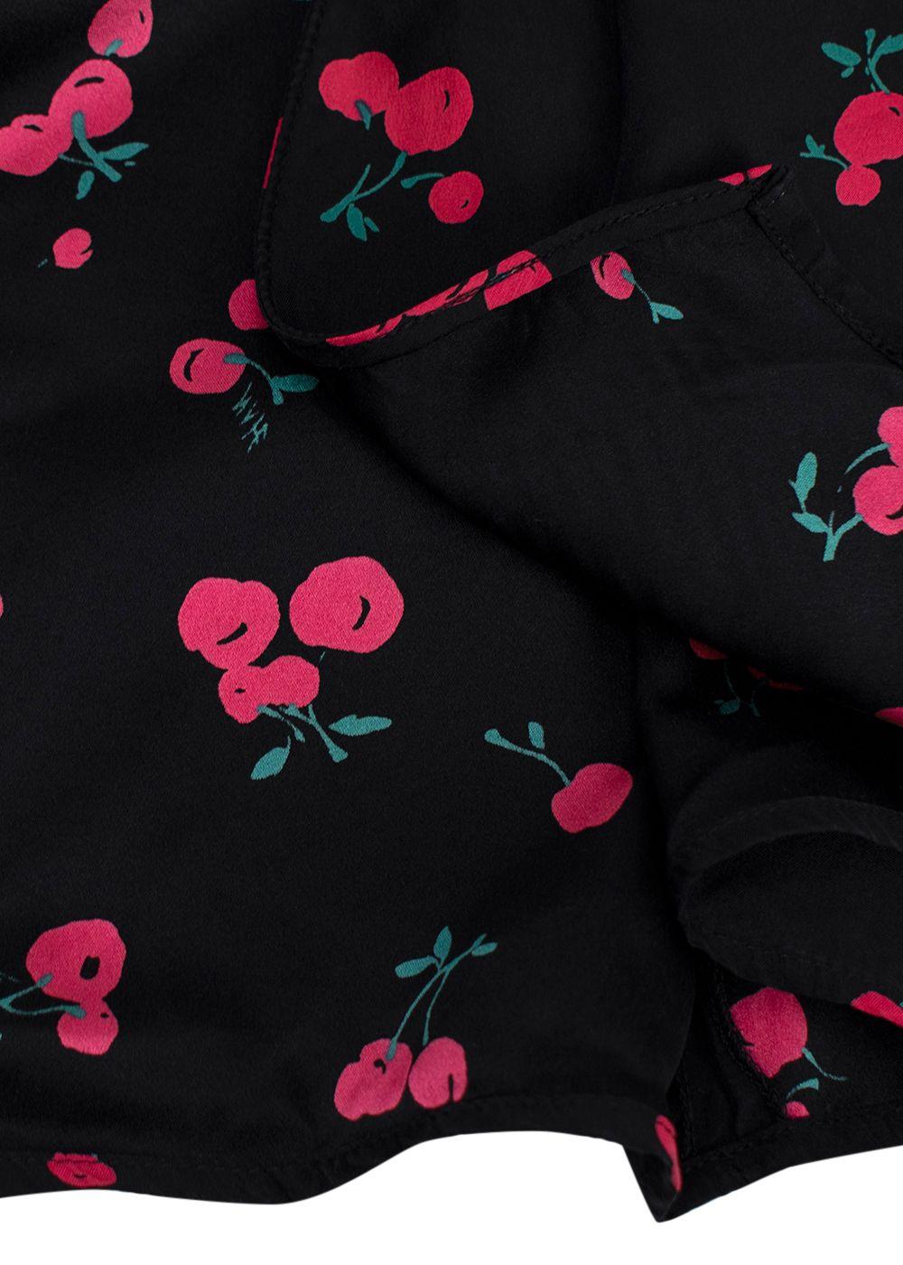 HVN Julia Black Cherry Wrap Dress