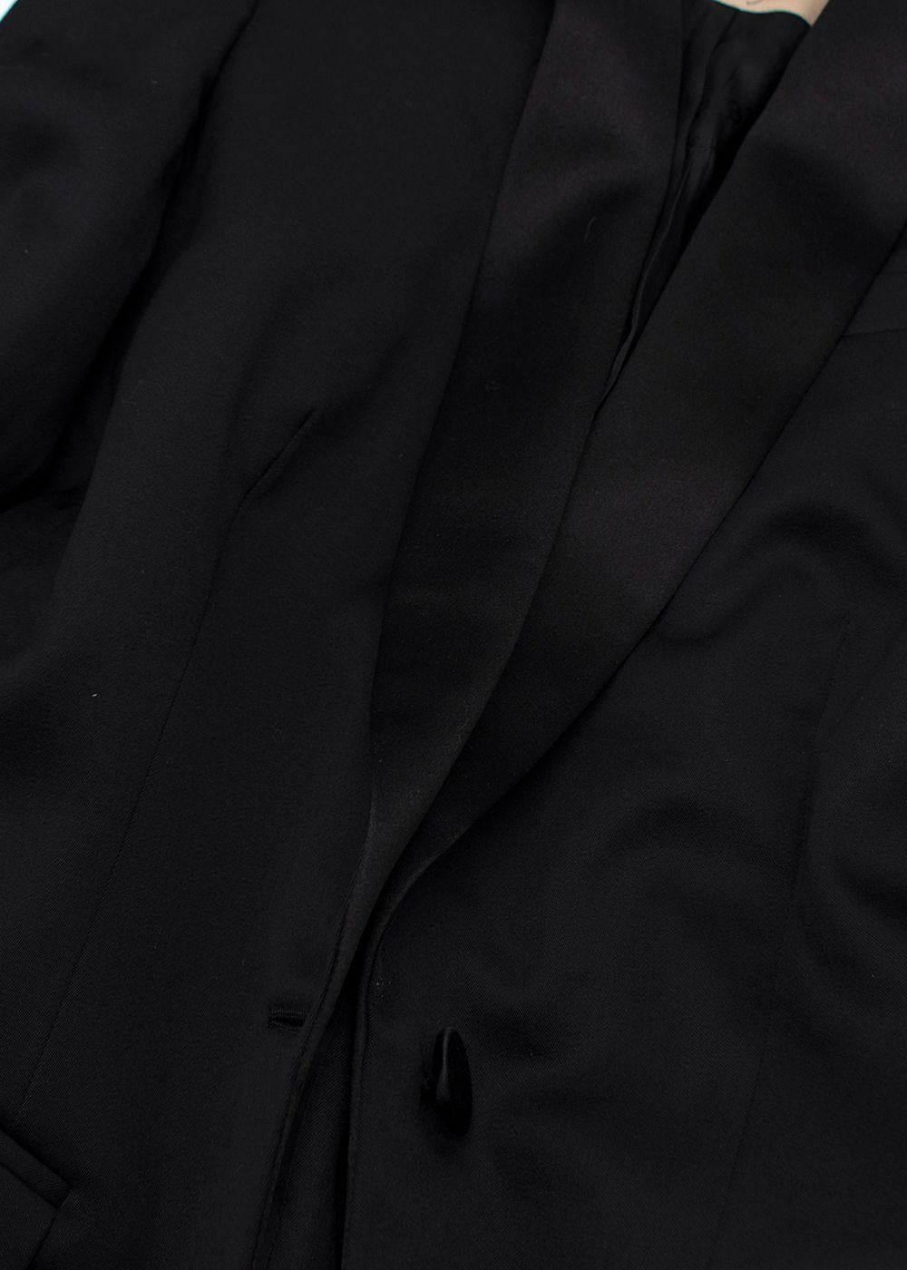 Burberry Wool Single Button Black Blazer