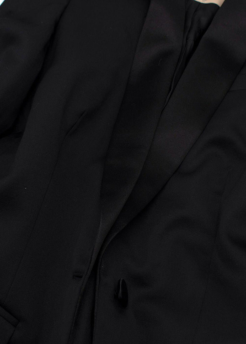 Burberry Wool Single Button Black Blazer