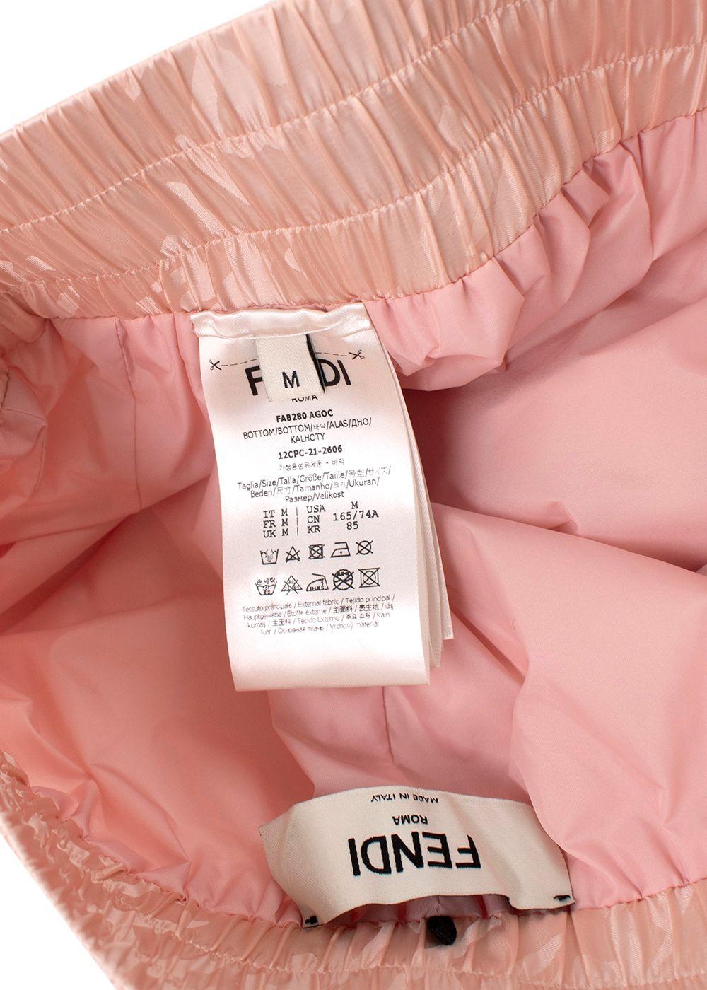 Fendi Pink Monogram Satin Shorts