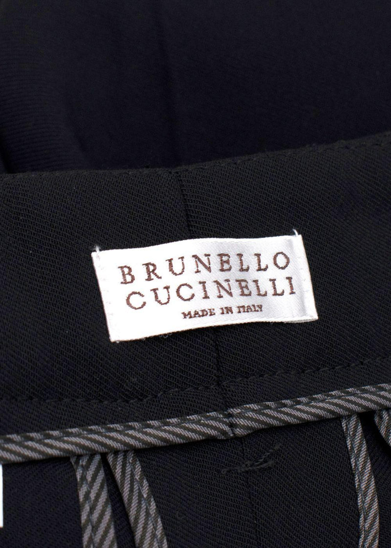 Brunello Cucinelli Tailored Black Trousers
