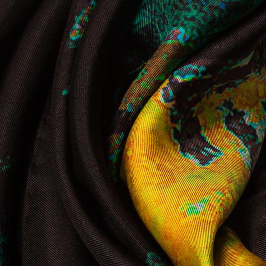 Rosemary Goodenough River Through a Curtain V Silk Scarf