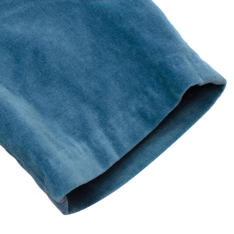 La Coqueta Blue Cotton Felt Trousers