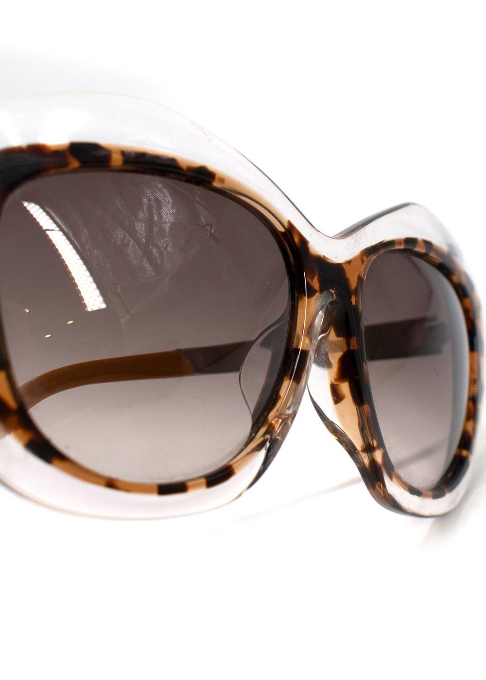 Fendi Brown Tortoise Shell Cat Eye Gradient Sunglasses