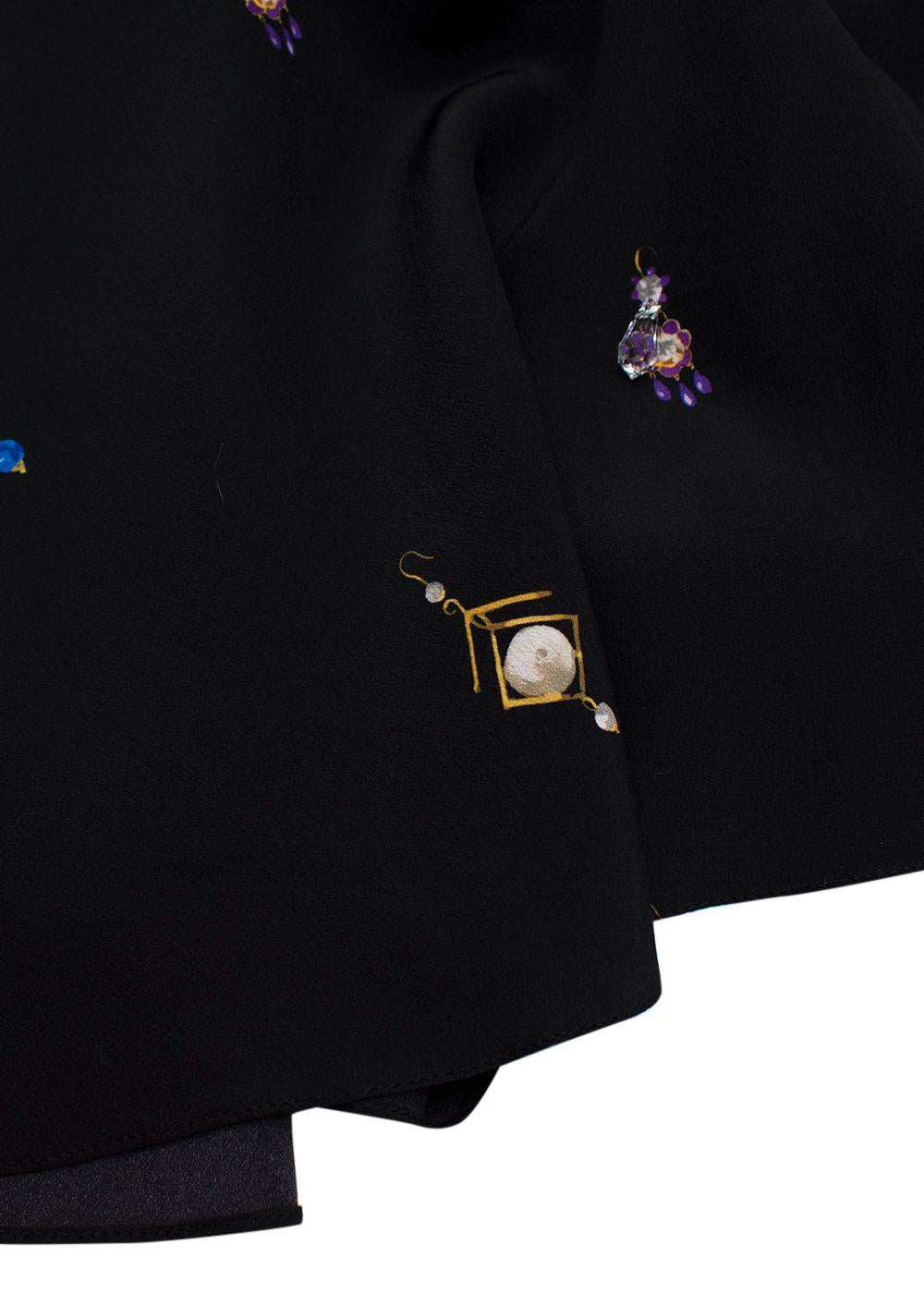 Victoria Beckham Black Embellished Earring Skirt