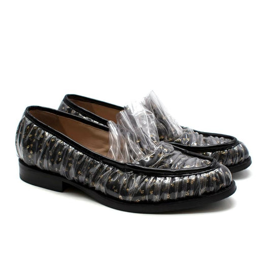 Midnight 00 Black Tulle & PVC Polka Dot Antoinette Loafers