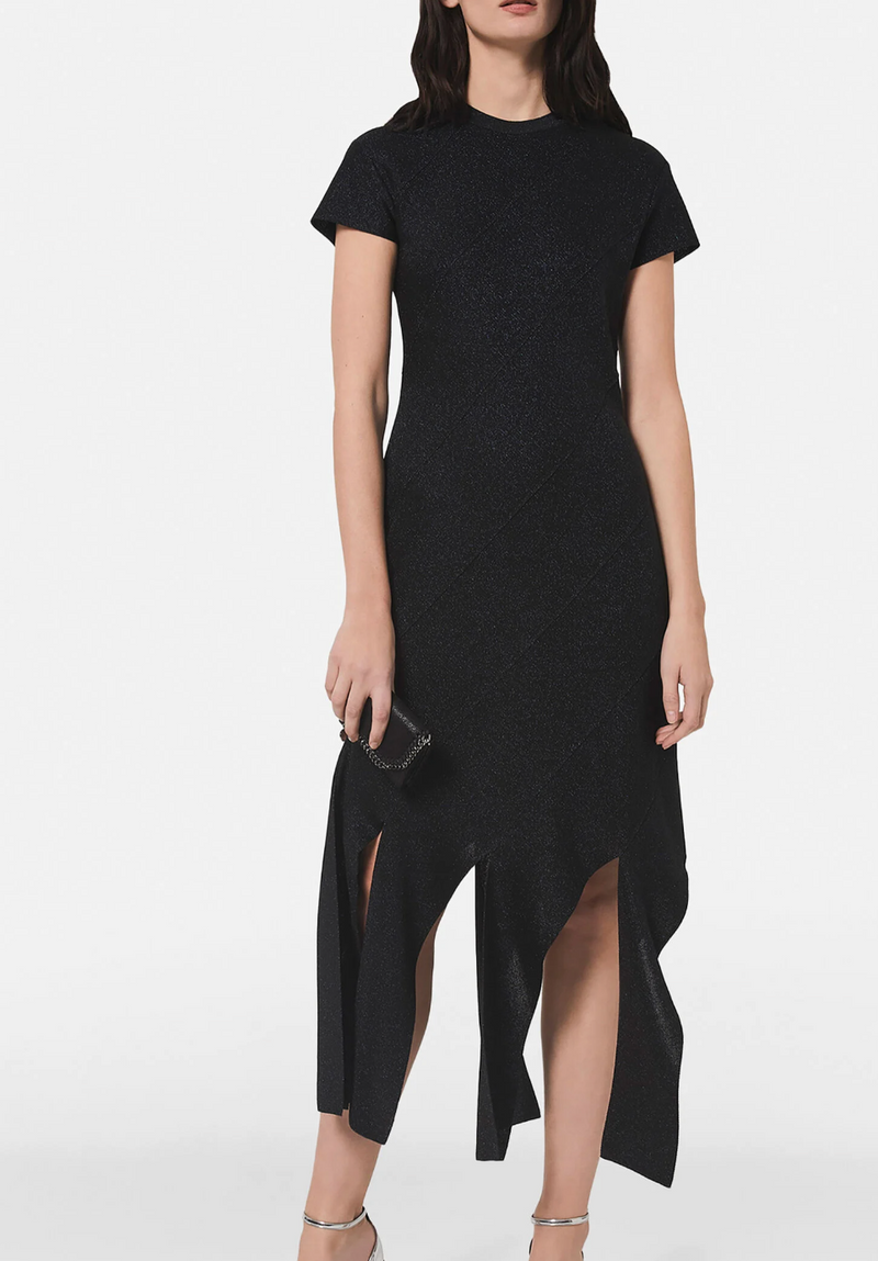 Stella McCartney Lurex Rib Knit Midi Dress