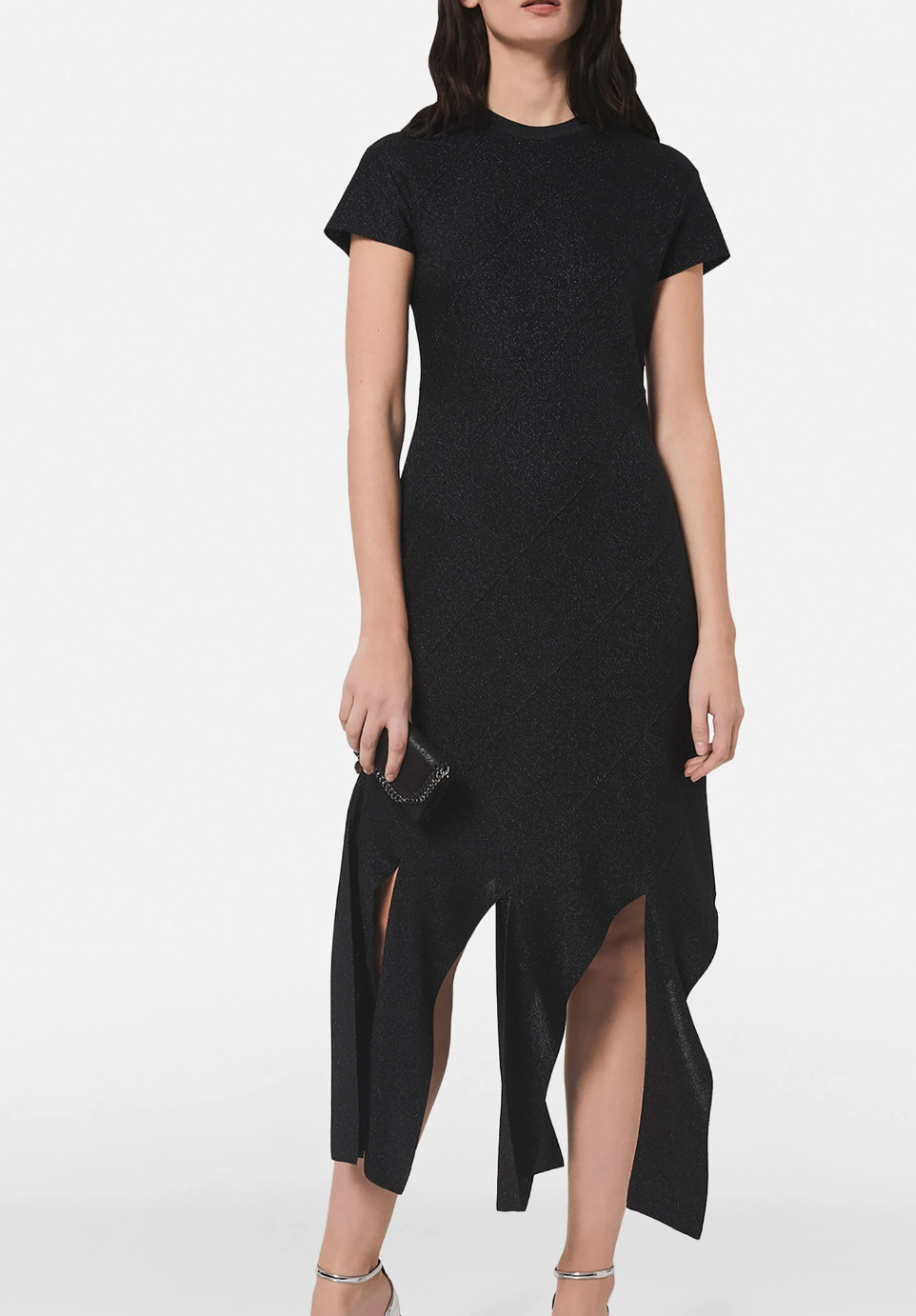 Stella McCartney Lurex Rib Knit Midi Dress