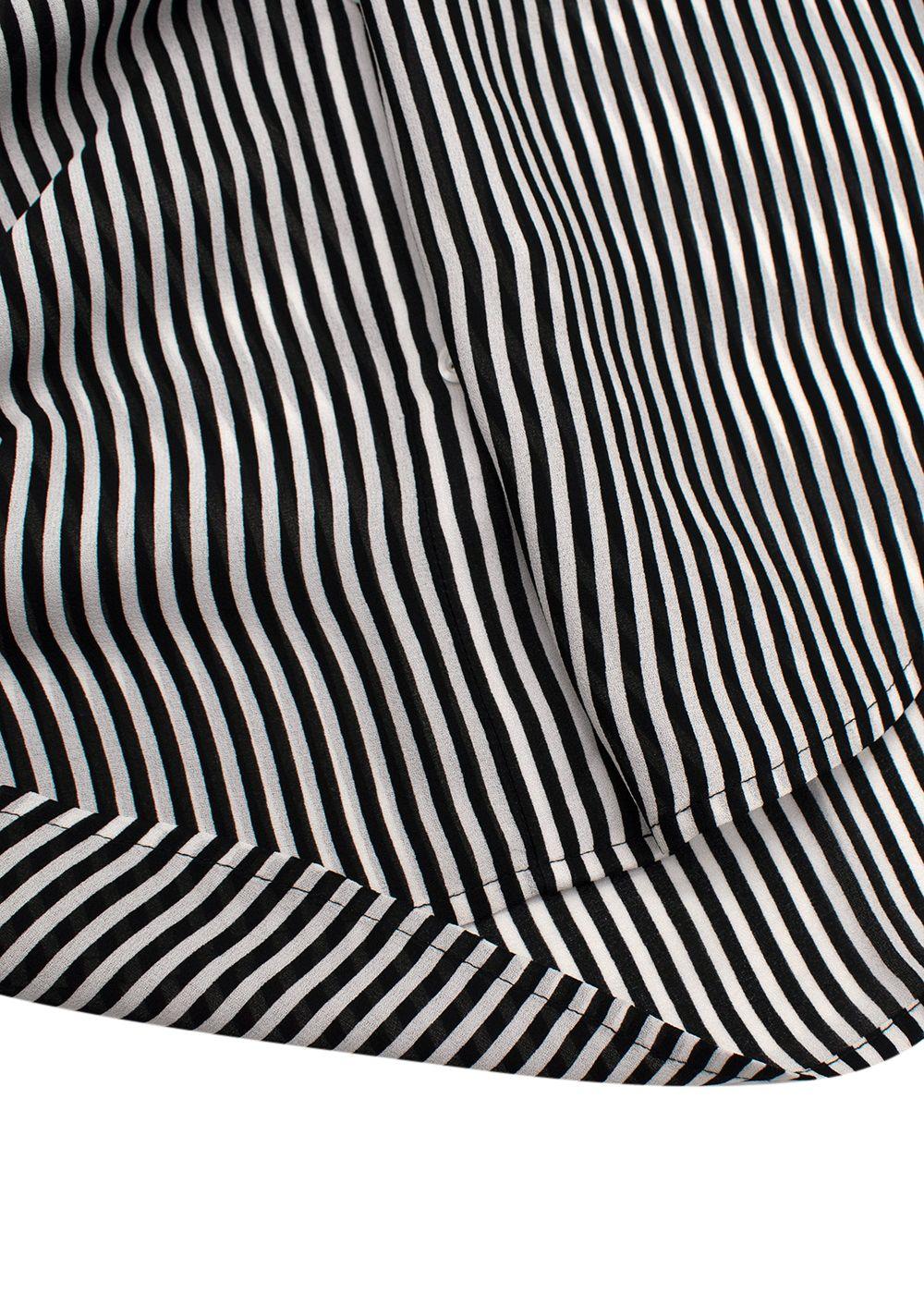 A.L.C Black and White Monochrome Stripe Trouser Set