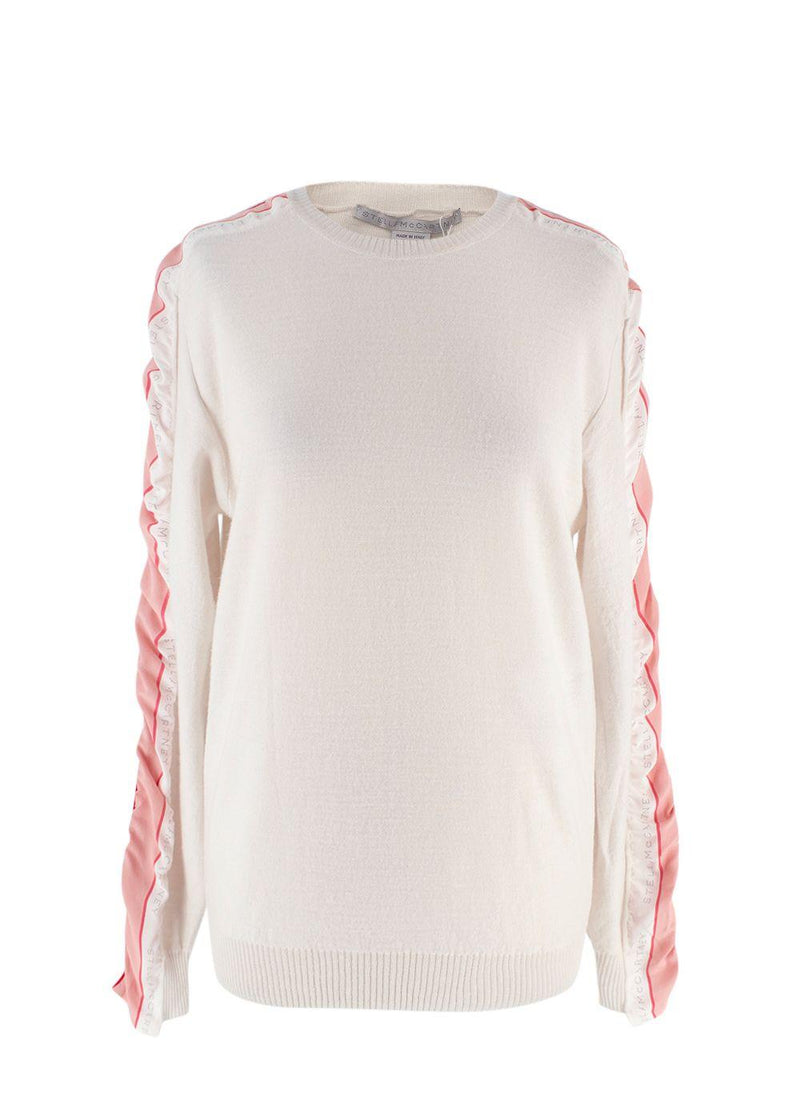Stella McCartney Beige Contrast Sleeve Wool Sweater