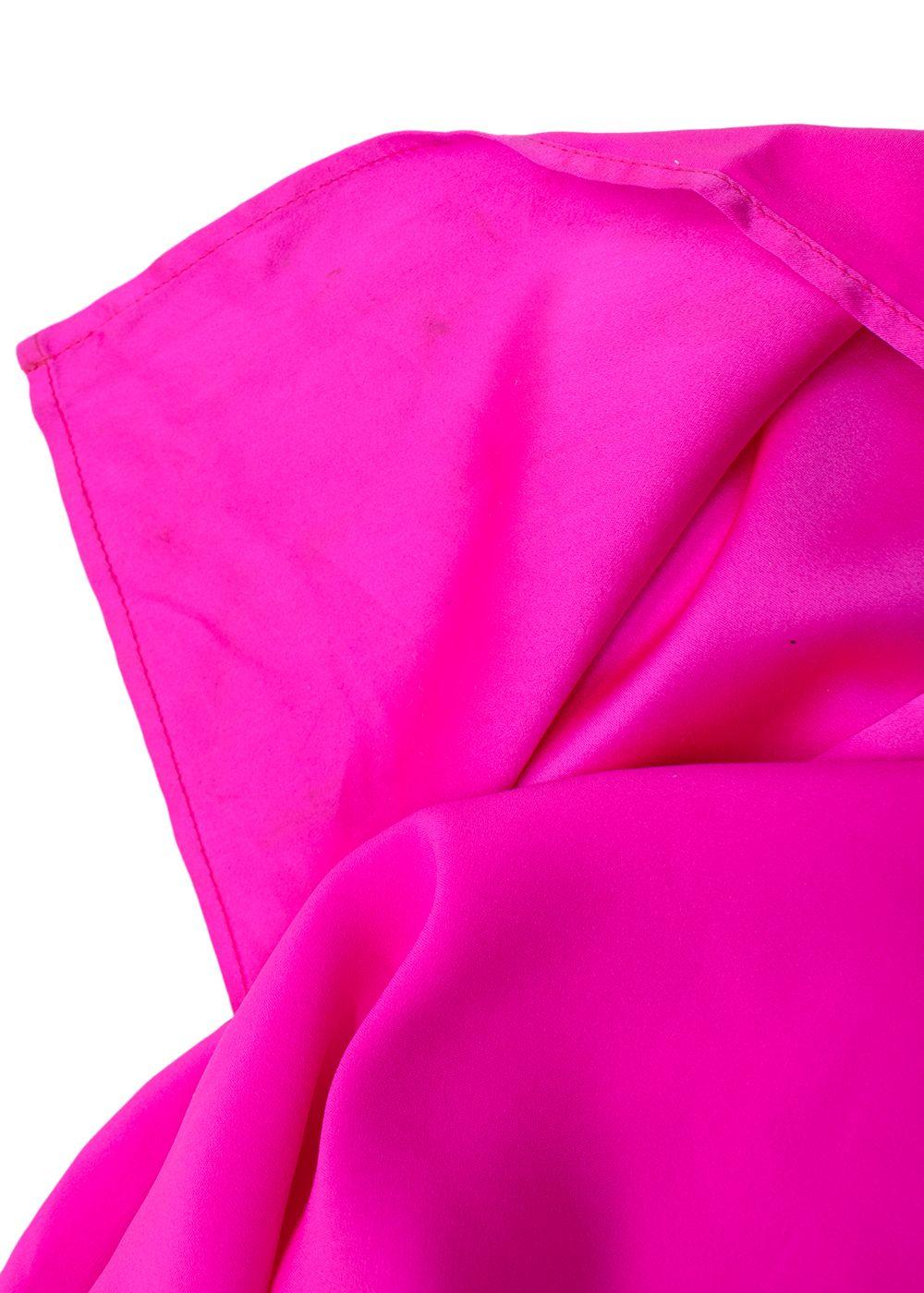 Bernadette Pink Judy Sleeveless Silk-satin Dress with Cape Design