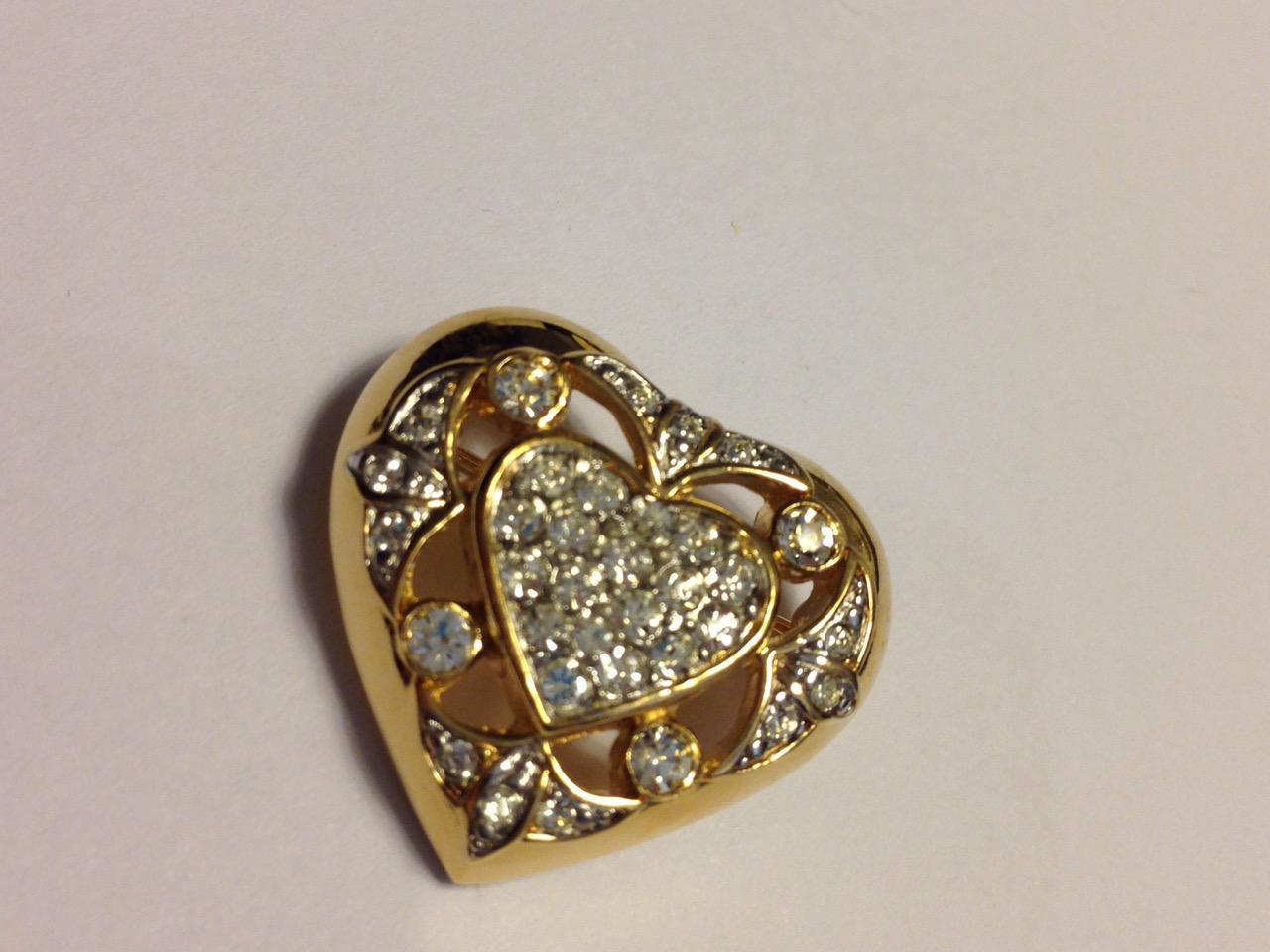 Nina Ricci Crystal Vintage Brooch/ Pendant
