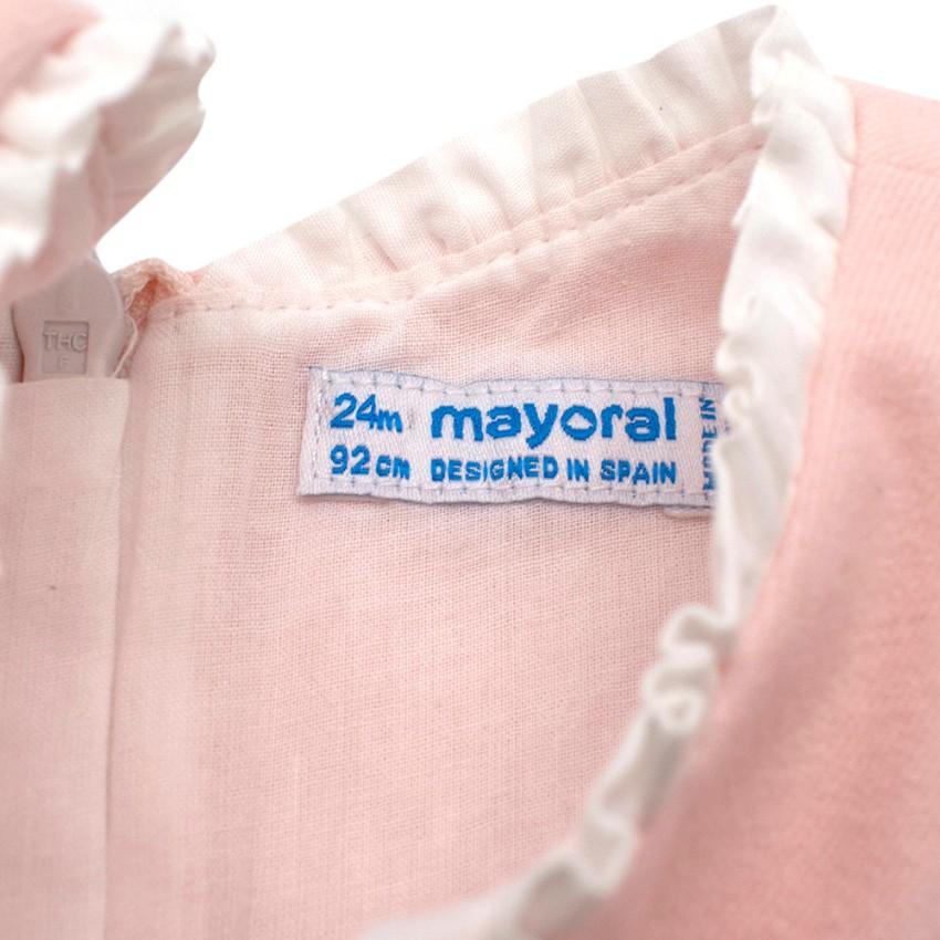 Mayoral Baby Pink House Embroidered Dress