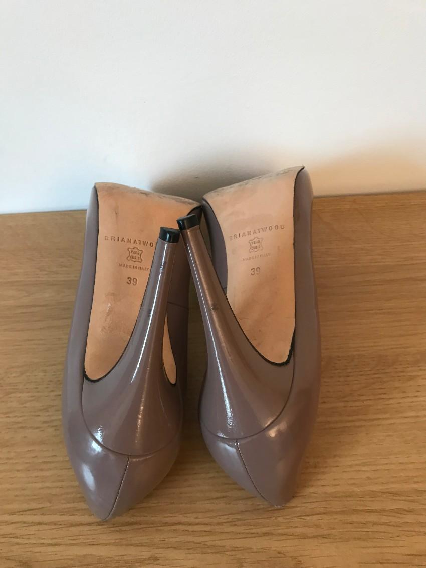 Brian Atwood patent leather pumps