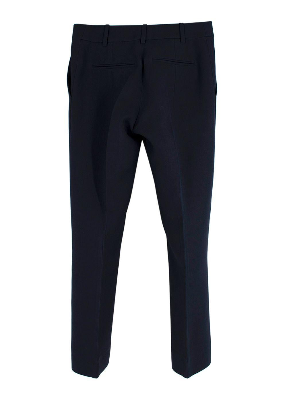 Valentino Navy Tailored Cropped Trousers