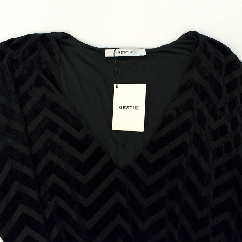 Gestuz Black Velvet Dress