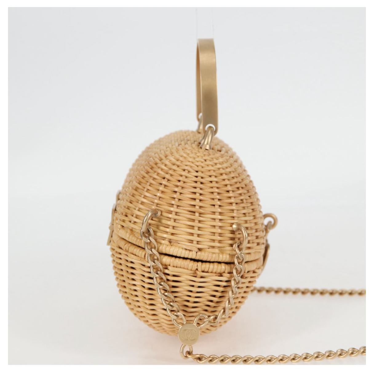 Chanel Heart Padlock Wicker Bag