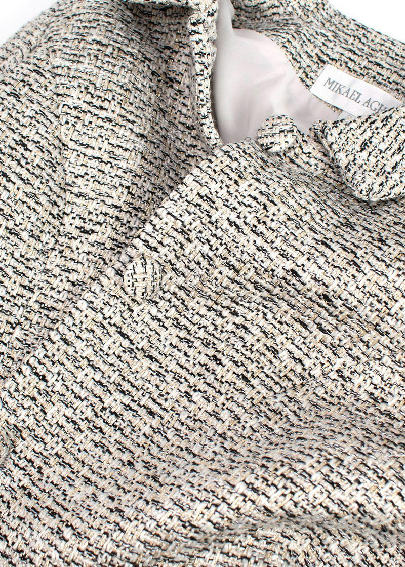 Mikael Aghal Grey Tweed Jacket and Pencil Skirt