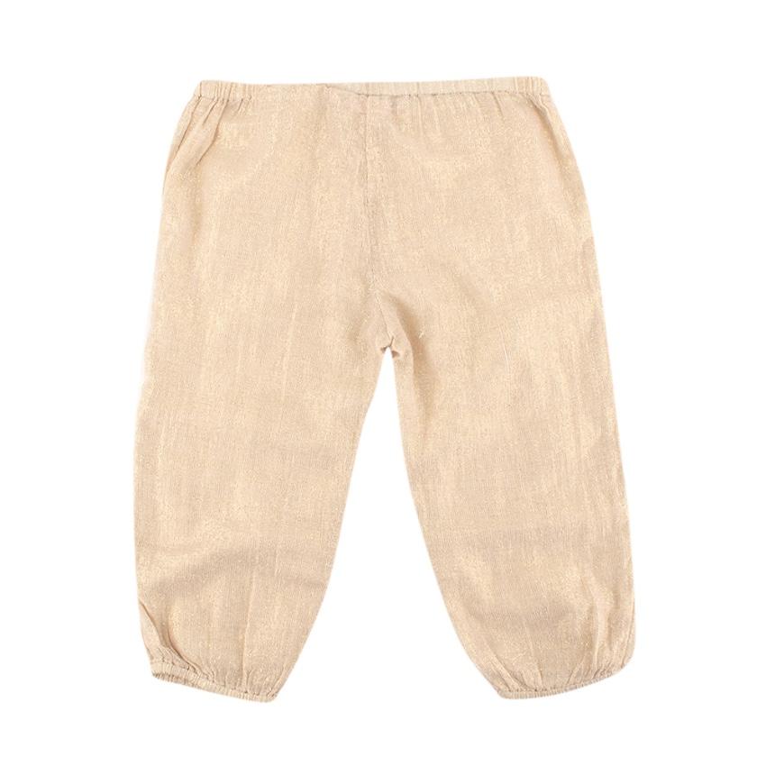 Bonpoint Gold Lurex Cotton Trousers