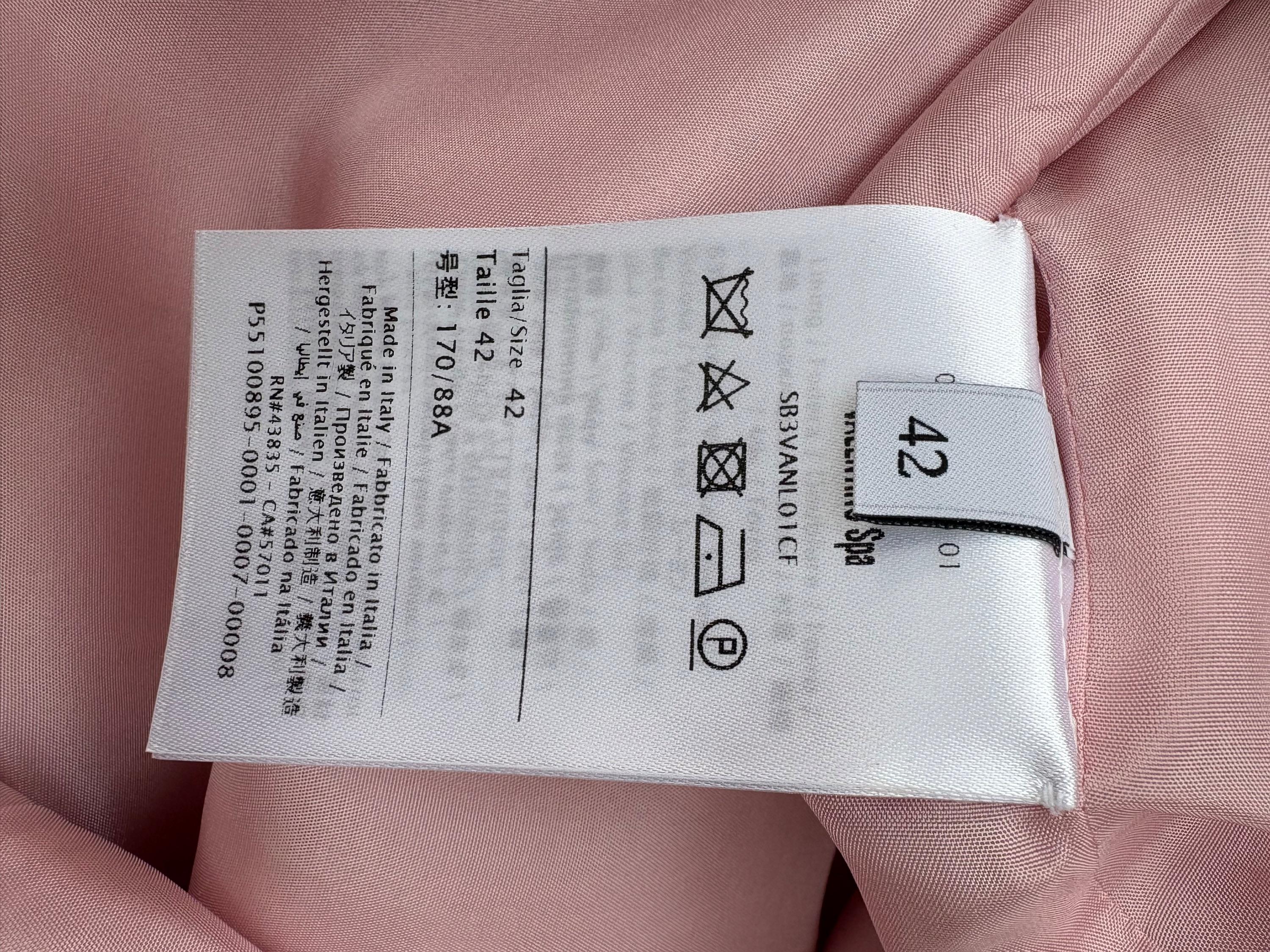 Valentino Pink Ruffle Sleeve Swing Dress