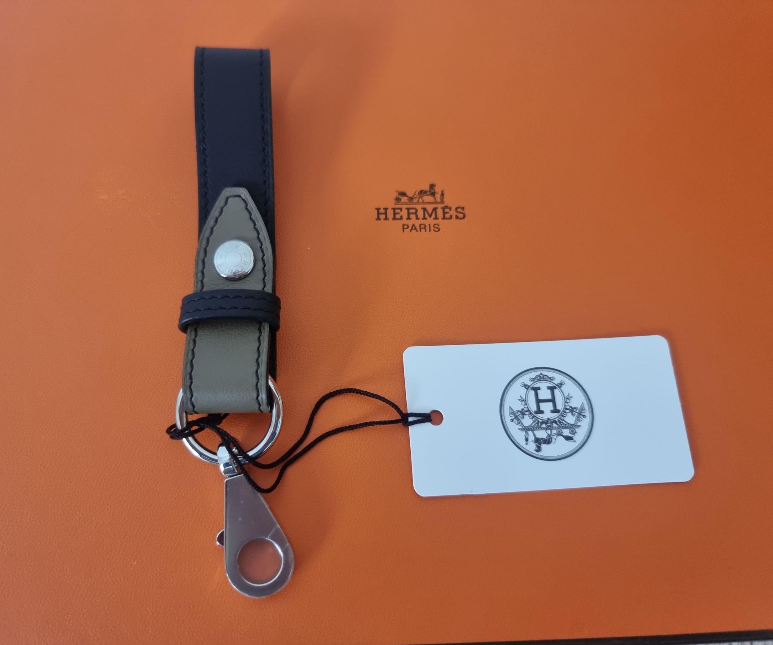 Hermes Black and Brown Fidele Glove Clip