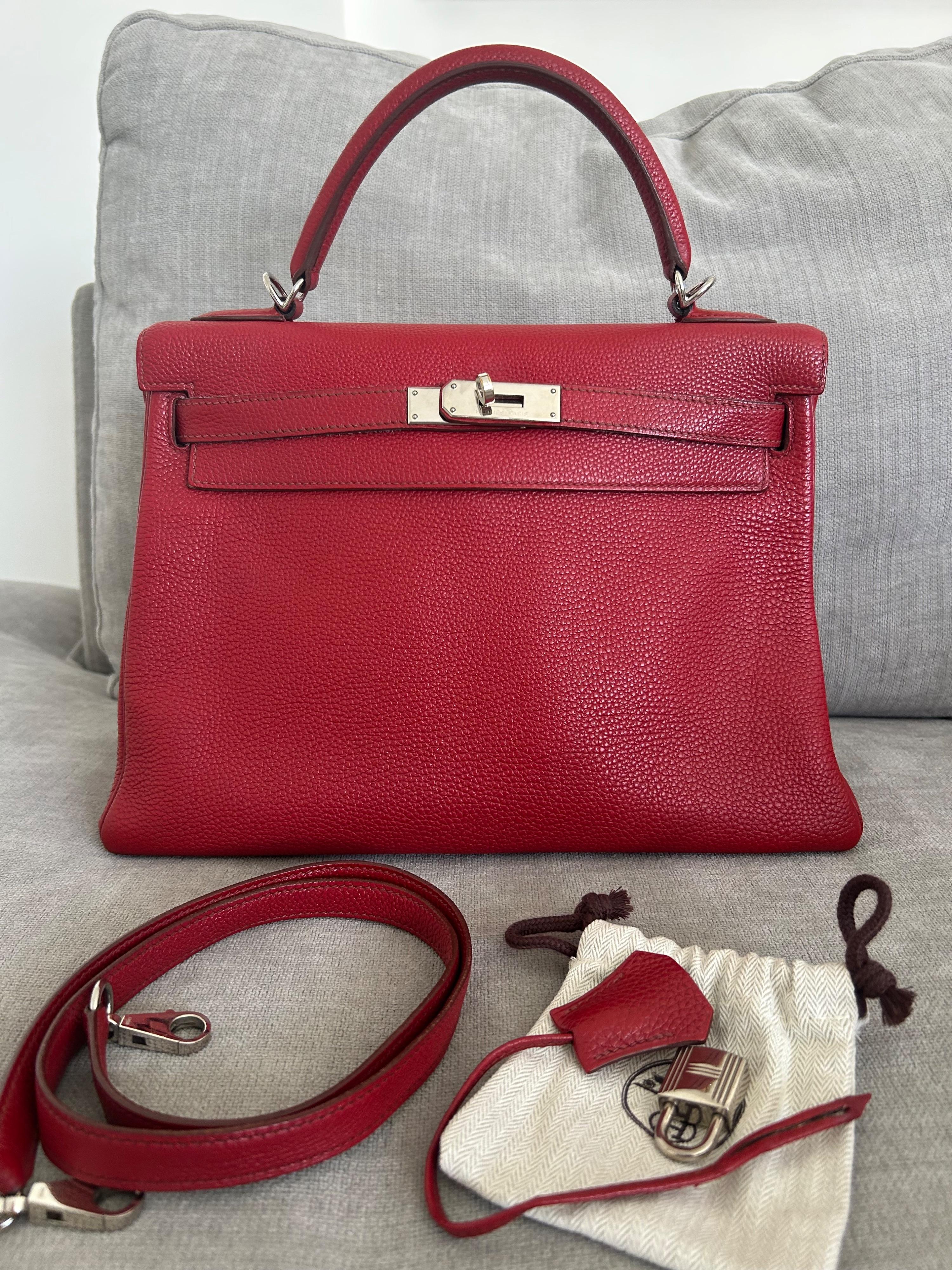 Hermes Rouge Garance Kelly 32cms