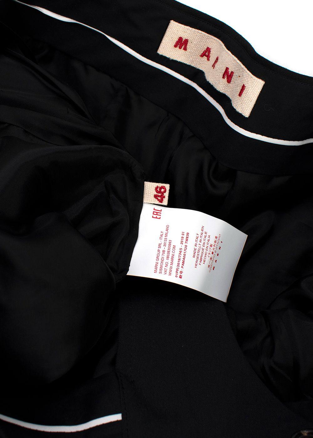 Marni Black Wool Suit Trousers