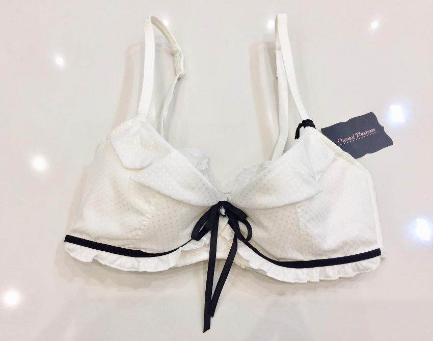 Chantal Thomass Ivory Leavers Lace Pad Bra & Thong Set