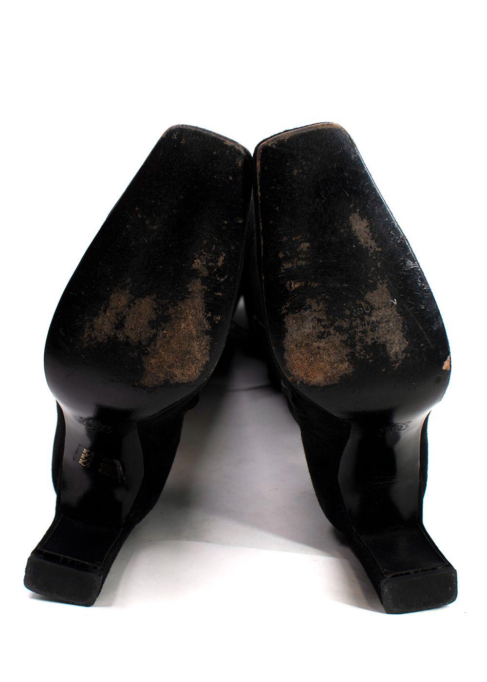 Charles Jourdan Black OTK Suede Boots