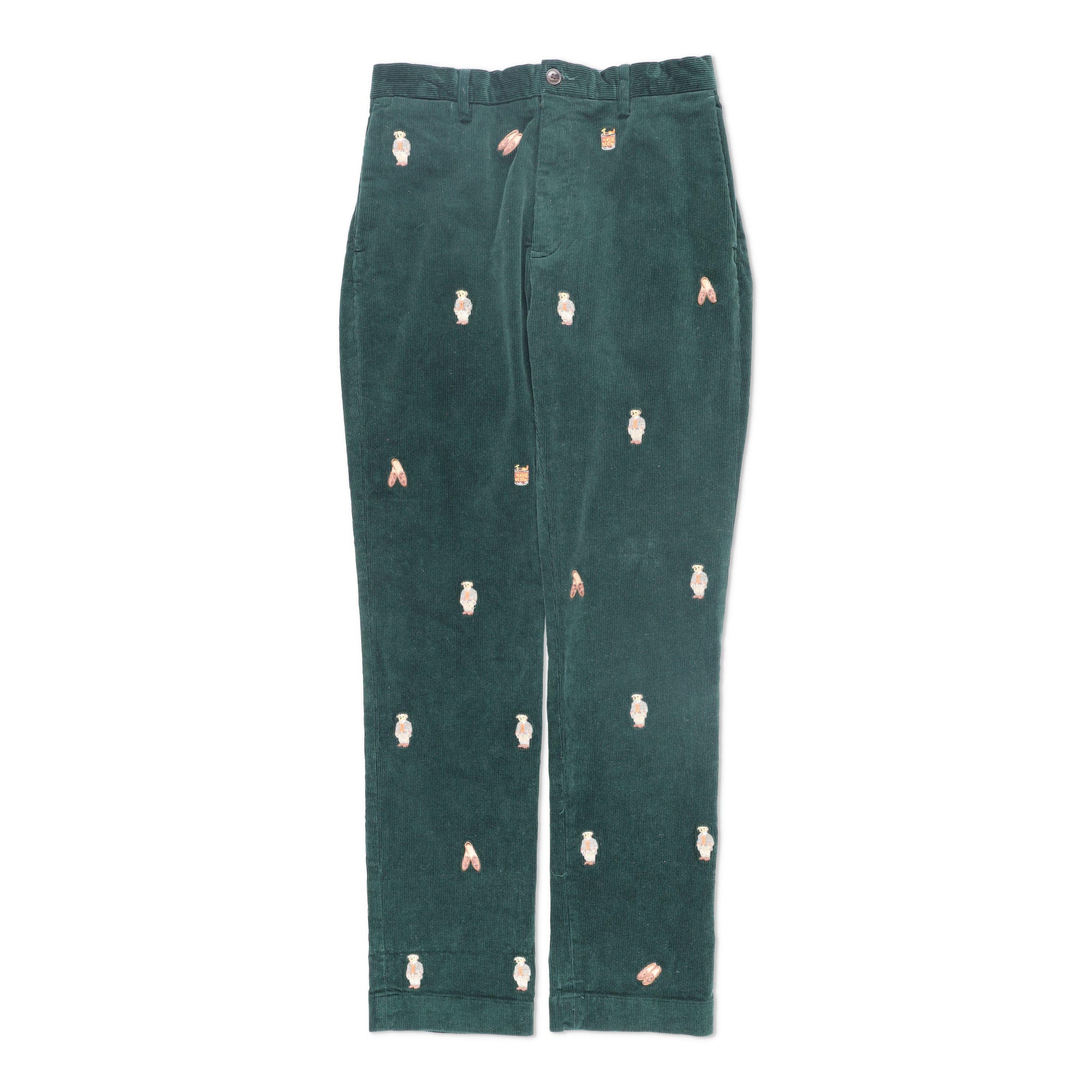 Polo Ralph Lauren Cotton Stretch Corduroy Embroidered Slim Fit Trousers