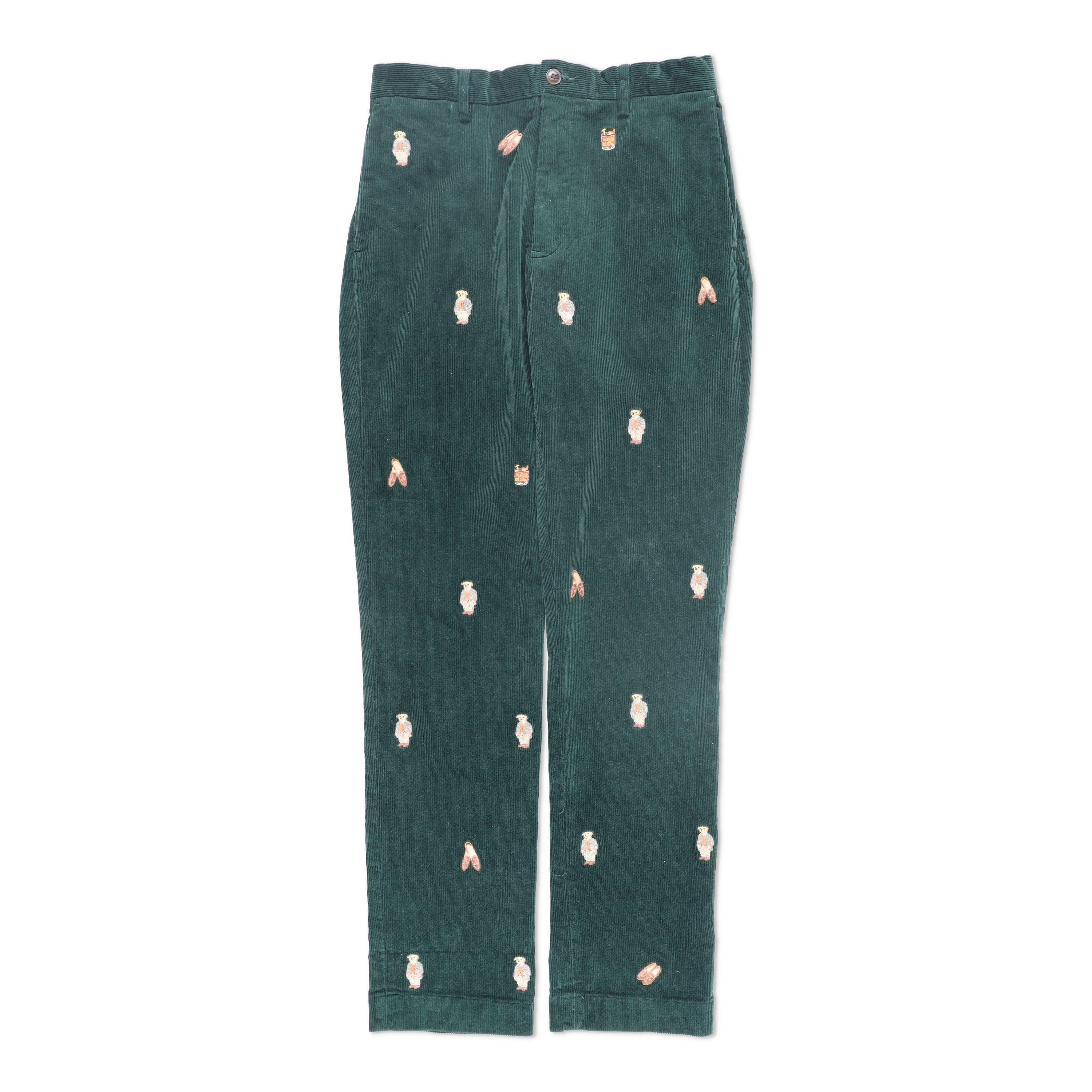 Polo Ralph Lauren Cotton Stretch Corduroy Embroidered Slim Fit Trousers