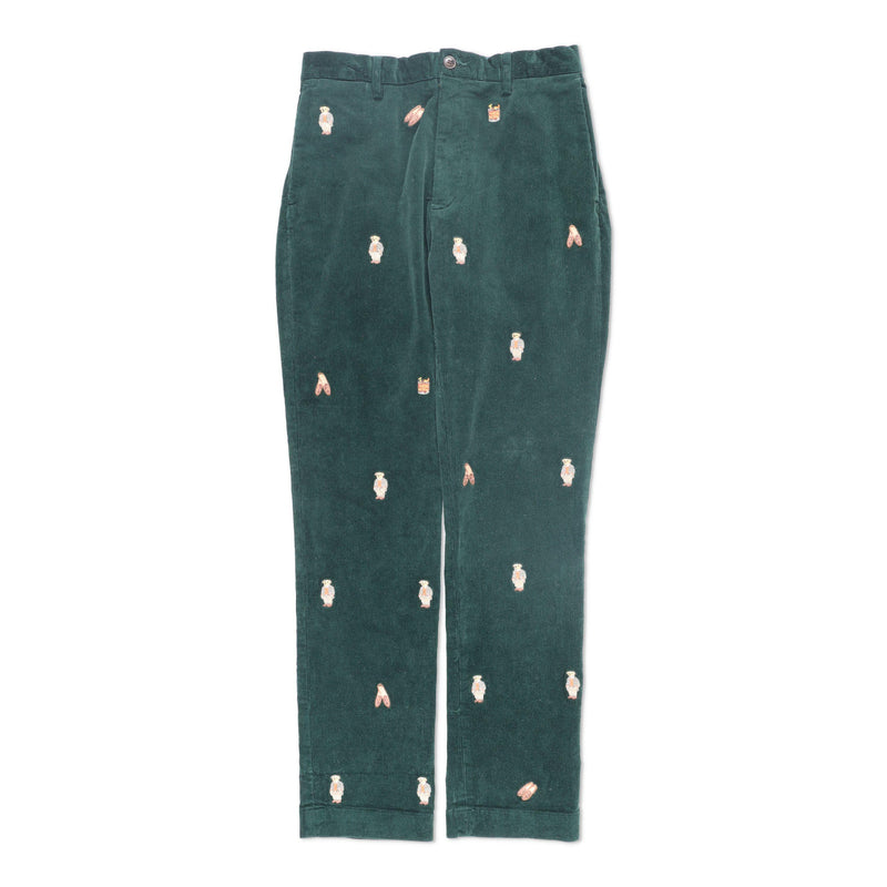 Polo Ralph Lauren Cotton Stretch Corduroy Embroidered Slim Fit Trousers