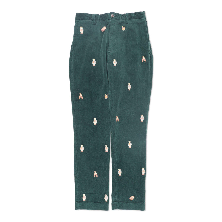 Polo Ralph Lauren Cotton Stretch Corduroy Embroidered Slim Fit Trousers