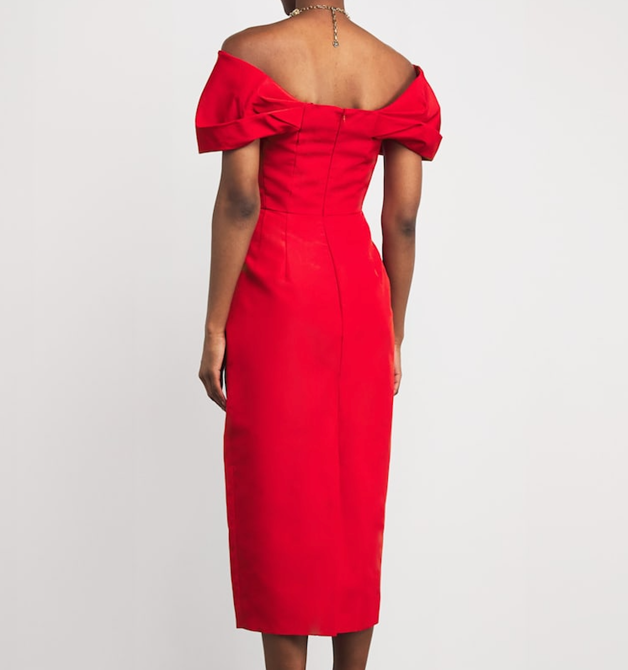 Carolina Herrera Off-Shoulder Column Dress
