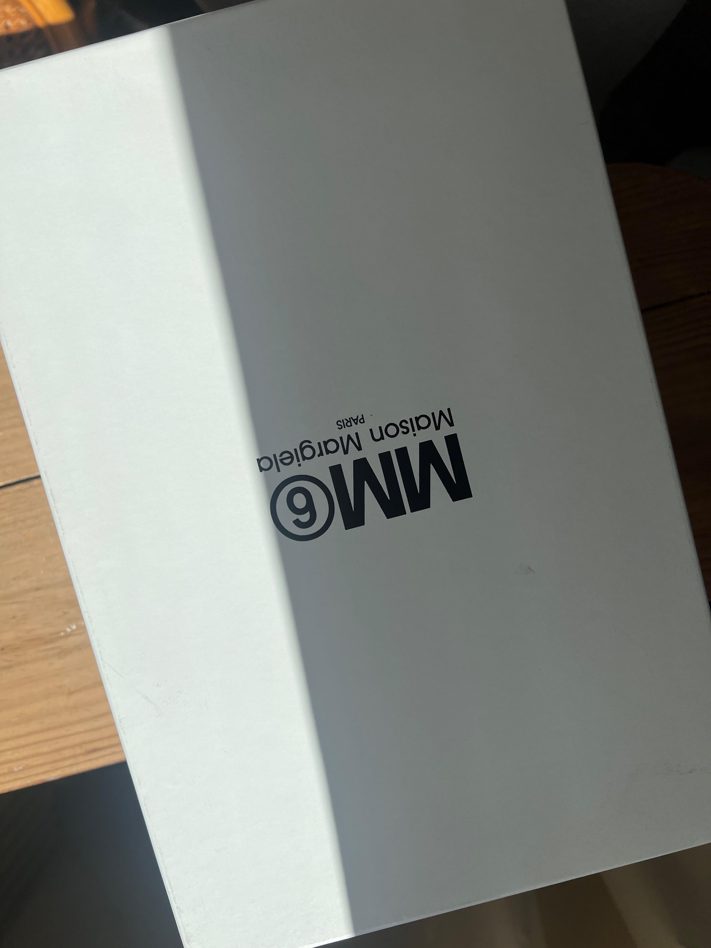 MM6 White Leather Sandals