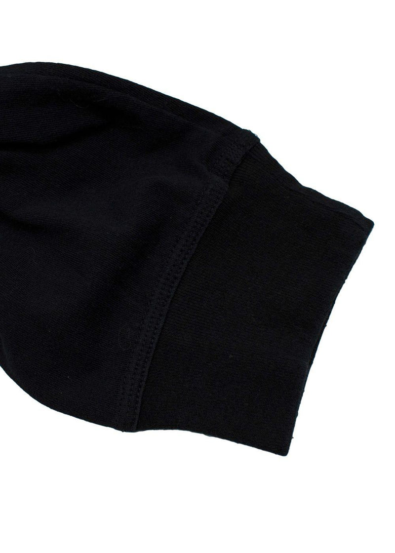 Coloured Logo Printed Black Cotton Long Sleeve T-shirt