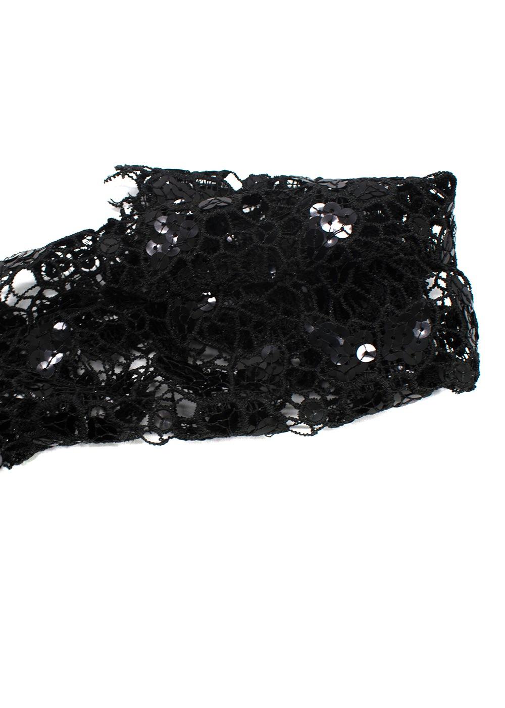 The New Arrivals Black Lace Embroidered Off the Shoulder Maxi Dress